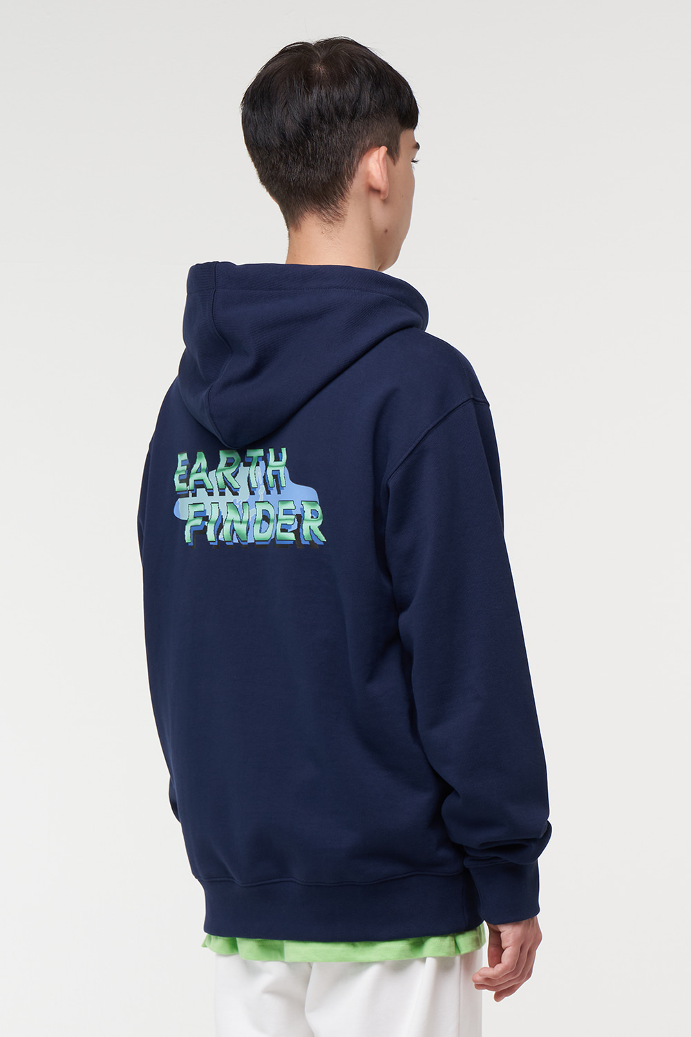 Earth finder hoodie_Navy