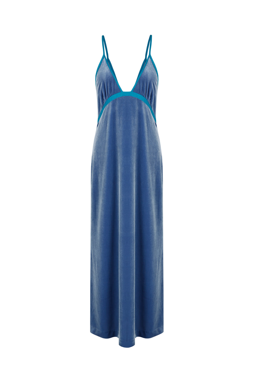 Velvet bustier dress_Blue