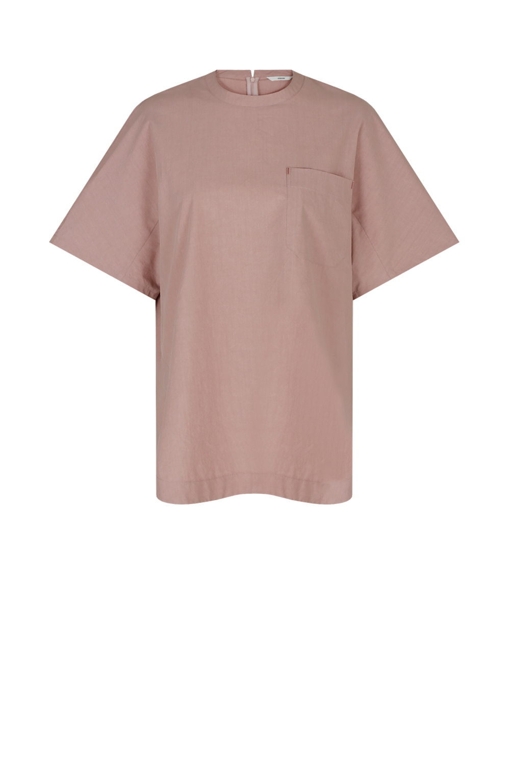 Round pocket shirt_Rust pink