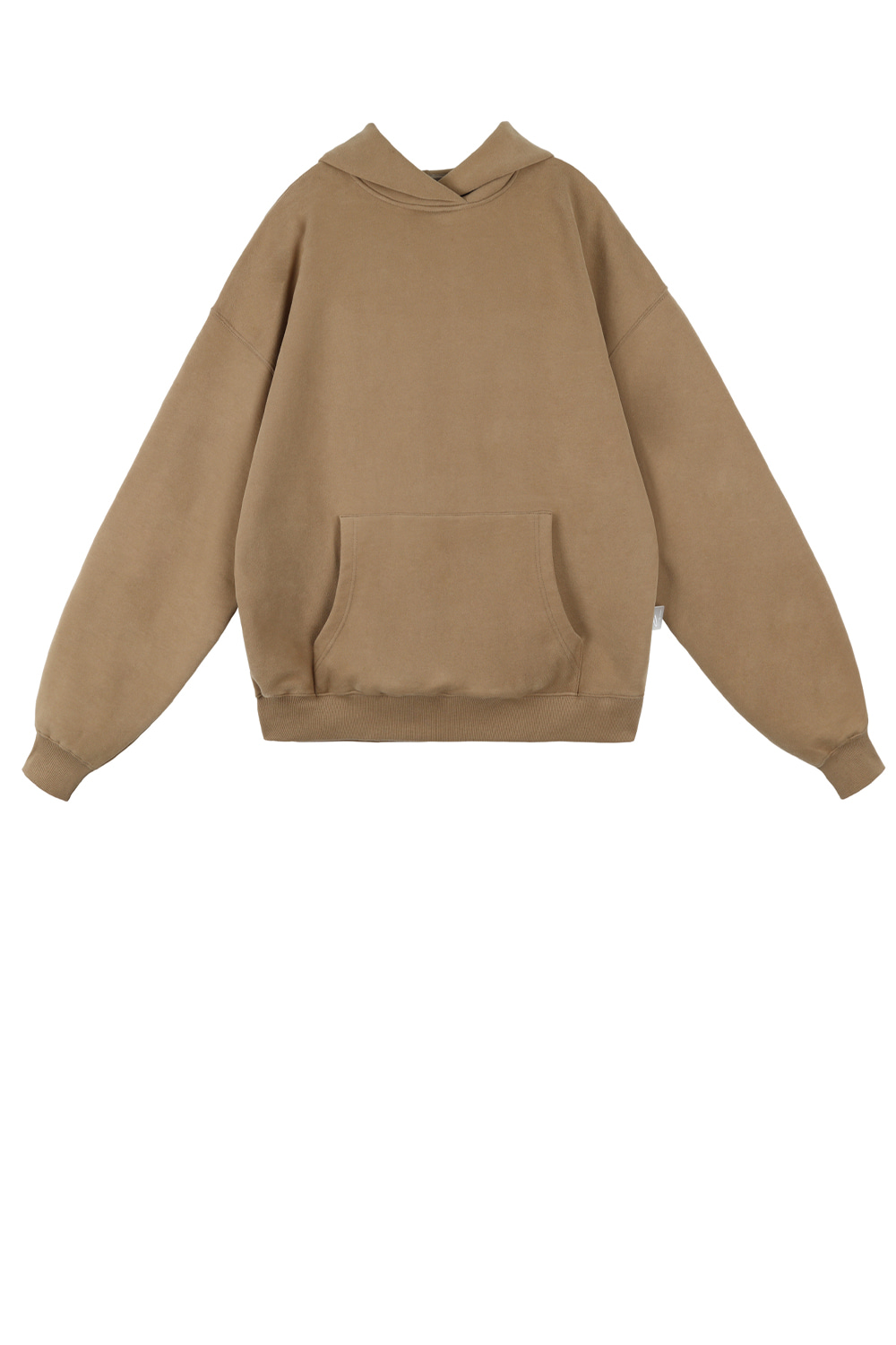 Overlap hoodie sweatshirt_Beige