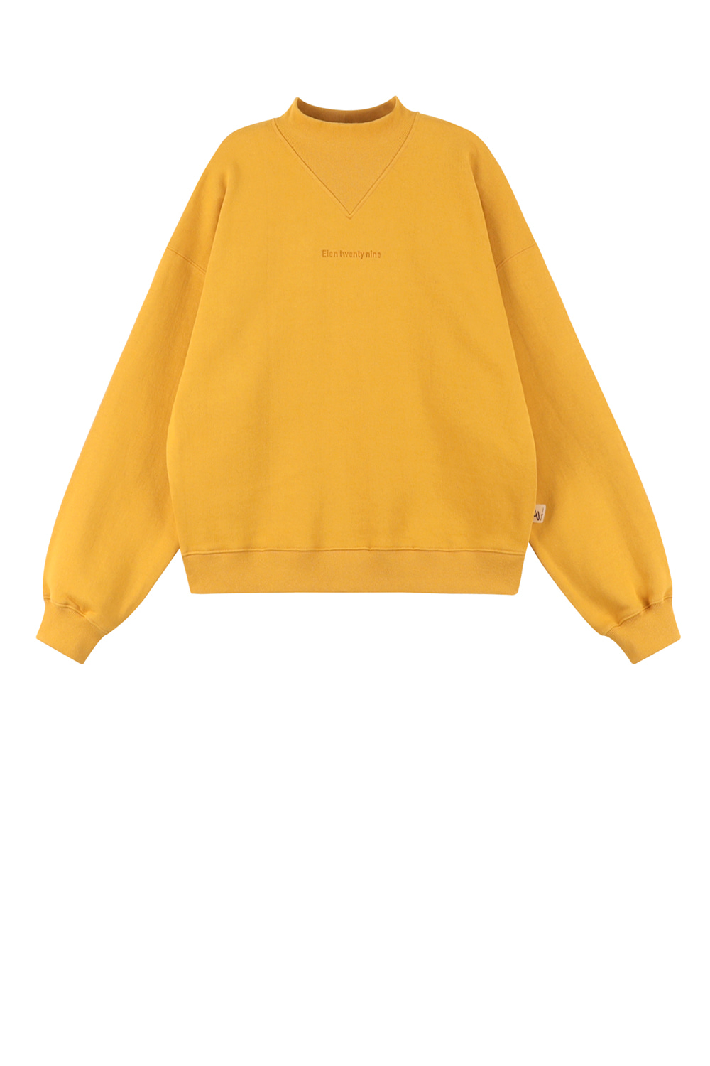V high neck sweatshirt_Yellow