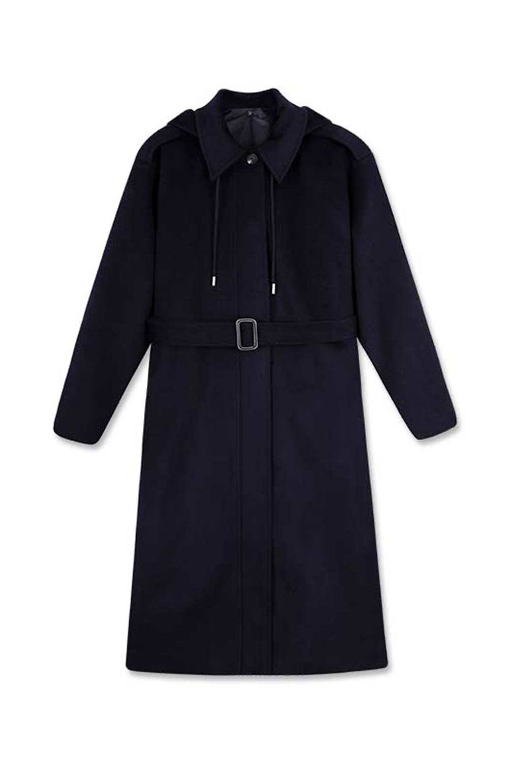 Cashmere hoodie coat_Navy