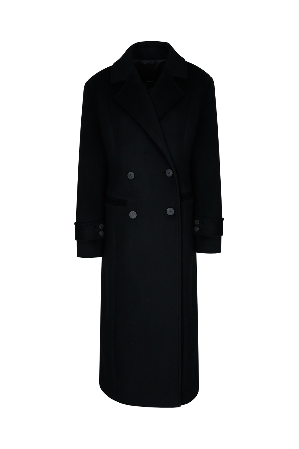 Classic double wool coat_Black