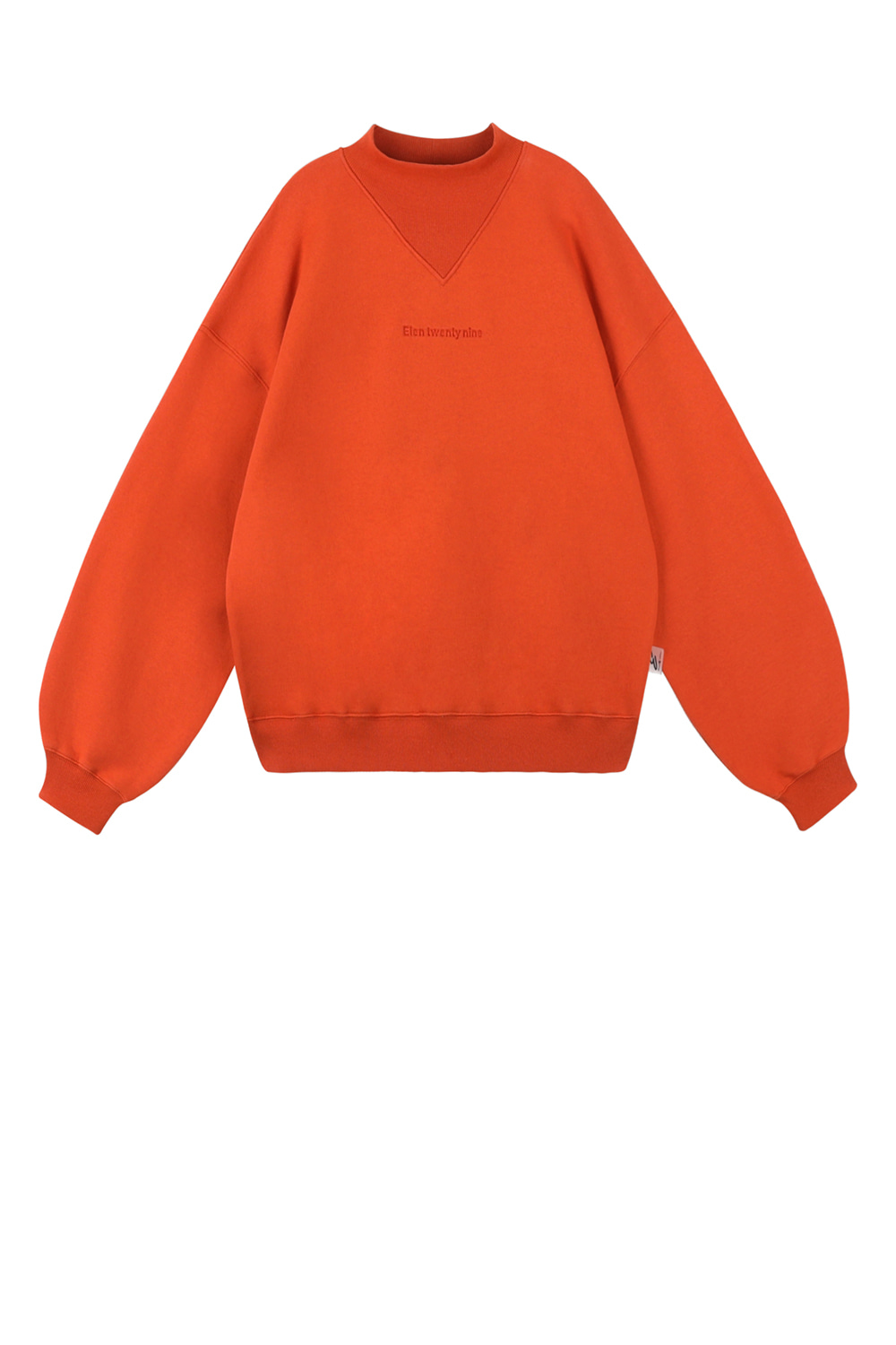 V high neck sweatshirt_Orange